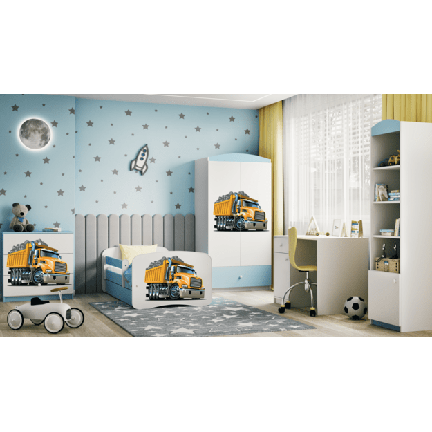 Łóżko Babydreams niebieskie ciężarówka bez szuflady bez materaca 160/70