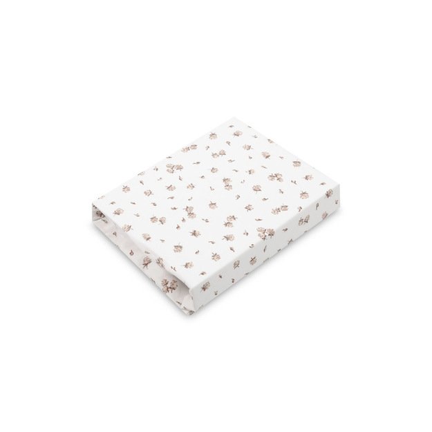 PRINTED BEDSHEET COTTON ROSE BEIGE 60X120