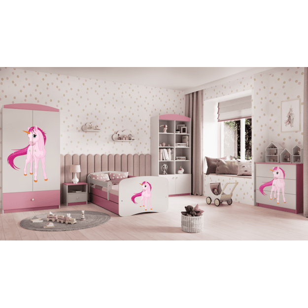 Komoda Babydreams rožinis vienaragis