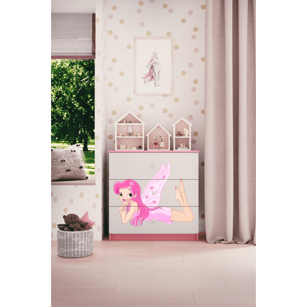 Chest of drawers babydreams pink fairy with wings