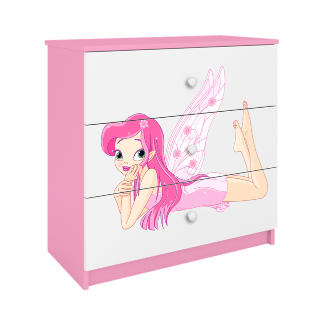 Chest of drawers babydreams pink fairy with wings