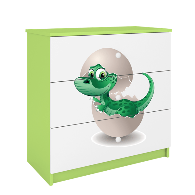 Chest of drawers babydreams green baby dino