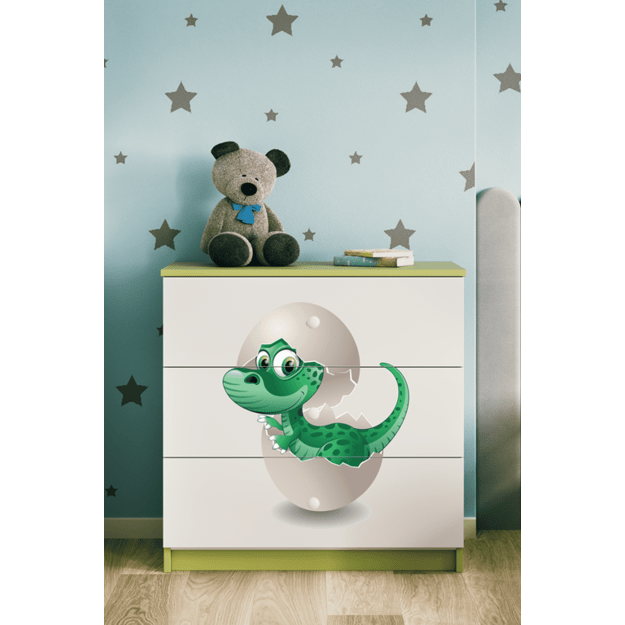 Chest of drawers babydreams green baby dino