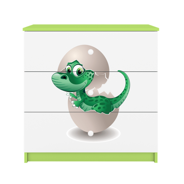Chest of drawers babydreams green baby dino