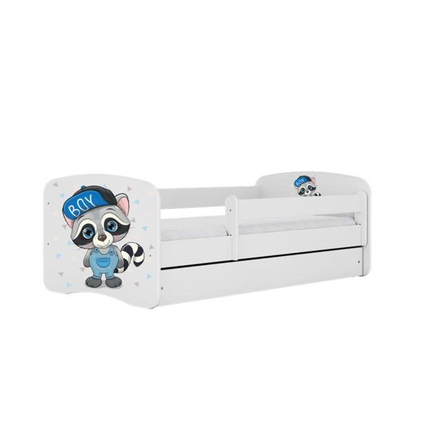 Bed babydreams white raccoon with drawer with mattress 180/80