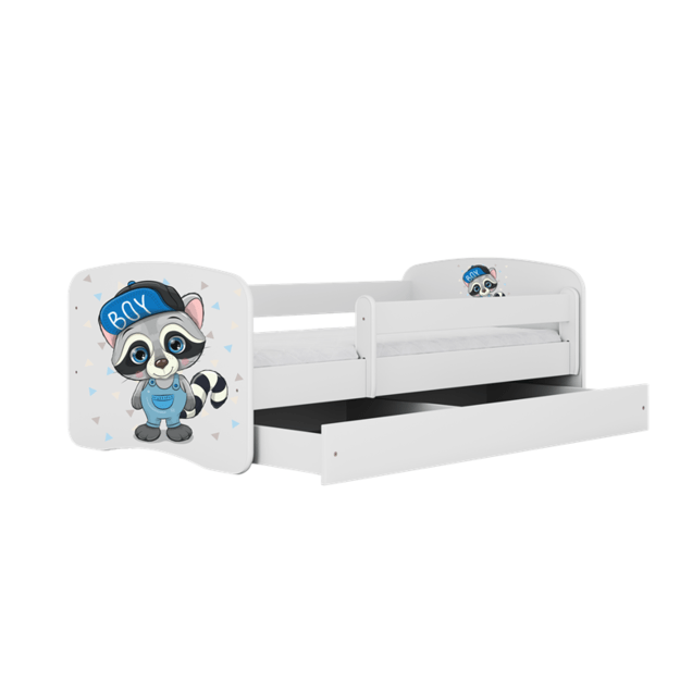 Bed babydreams white raccoon with drawer with mattress 180/80 1