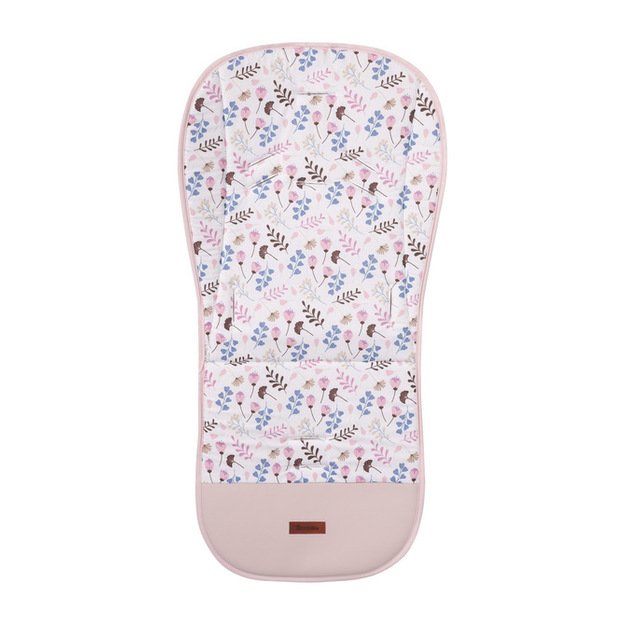 Vežimėlio įdėklas su velvetiniais šakelėmis rožinis