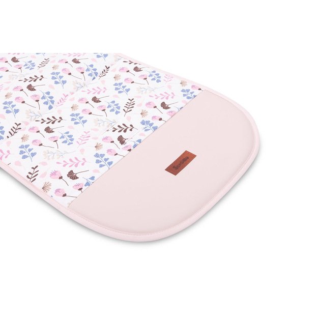 Vežimėlio įdėklas su velvetiniais šakelėmis rožinis