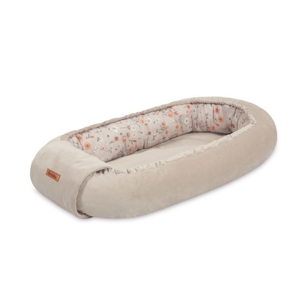 BABY NEST VELVET BLOOM BEIGE 80X45