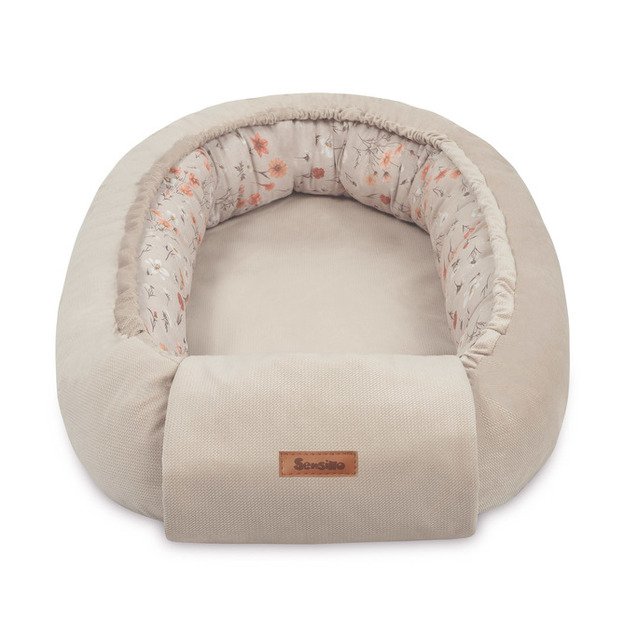 BABY NEST VELVET BLOOM BEIGE 80X45