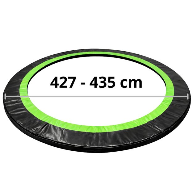 Lean Spring Pad for Trampoline Black 427-435 cm 14 ft