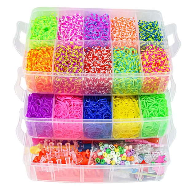 Large Creative Set of Rubber Bands for Making DIY Bracelets Box 15000 pcs.