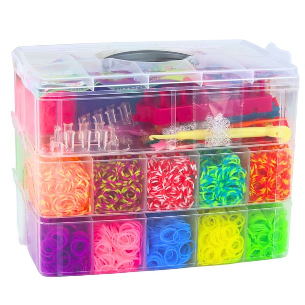 Large Creative Set of Rubber Bands for Making DIY Bracelets Box 15000 pcs.