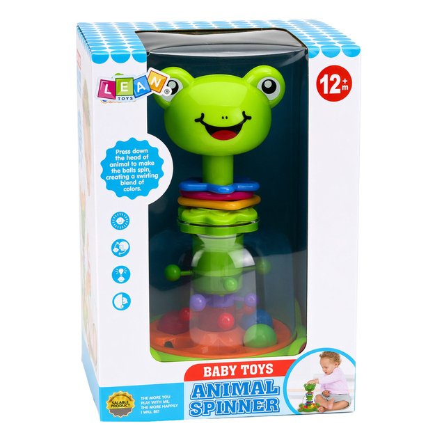 Interactive Frog Spinner with Spinning Balls for Babies