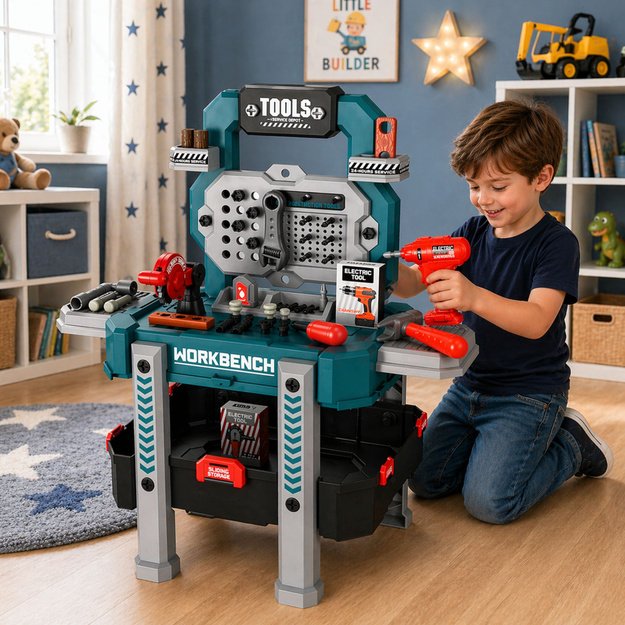 DIY Set 2-in-1 Tool Table Suitcase Workshop Screwdriver 78 pcs.
