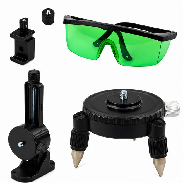 4D Laser Level Plane 16 Lines Case 2 Batteries Blue