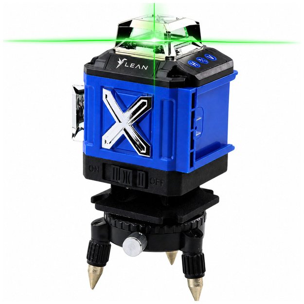 4D Laser Level Plane 16 Lines Case 2 Batteries Blue