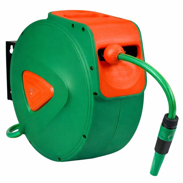 Wall-Mounted Automatic Reel with Garden Hose 20m + 2m