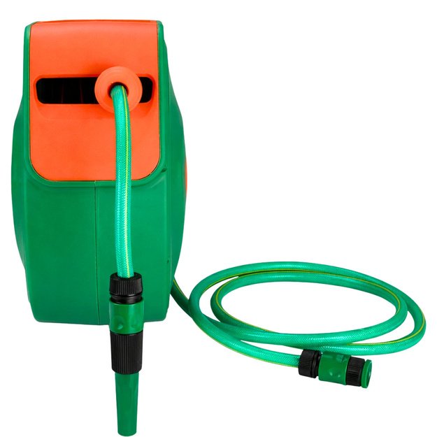 Wall-Mounted Automatic Reel with Garden Hose 20m + 2m
