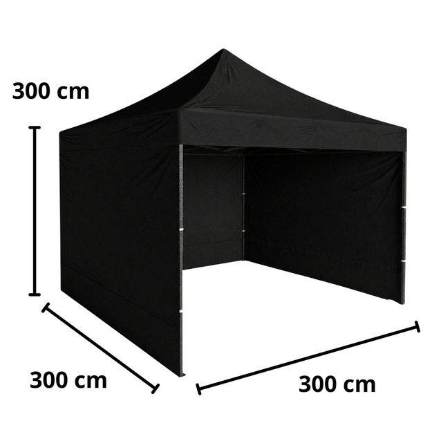 Garden Tent Express Commercial Catering Pavilion Black 3x3M