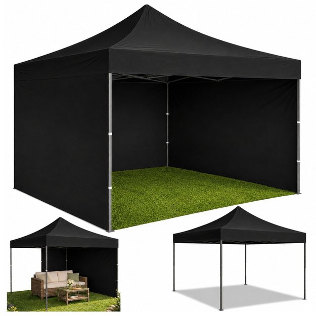 Garden Tent Express Commercial Catering Pavilion Black 3x3M