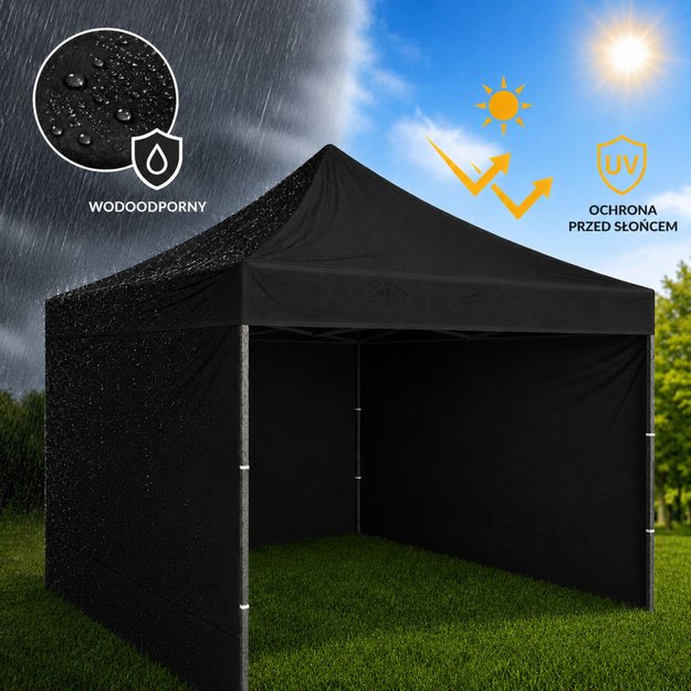 Garden Tent Express Commercial Catering Pavilion Black 3x3M