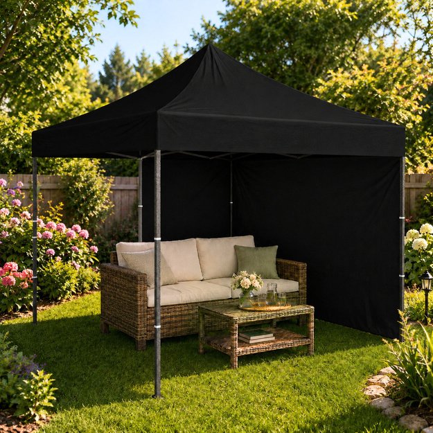 Garden Tent Express Commercial Catering Pavilion Black 3x3M