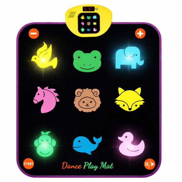 Animal Musical Dance Mat 5 Modes 3 Difficulty Levels Lights