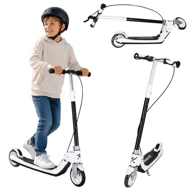 Hulajnoga dla dzieci TRIKE FIX dwukołowa LED składana podw&oacute;jne hamulce czarna