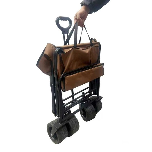 W&oacute;zek transportowy LUARO plażowy składany ze stolikiem 2w1