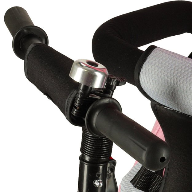 Rowerek tr&oacute;jkołowy Trike Fix V3 rower spacer&oacute;wka 3w1 obracany 360 wolne koło r&oacute;żowy