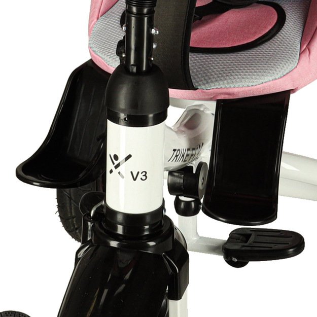Rowerek tr&oacute;jkołowy Trike Fix V3 rower spacer&oacute;wka 3w1 obracany 360 wolne koło r&oacute;żowy