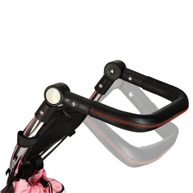 Rowerek tr&oacute;jkołowy Trike Fix V3 rower spacer&oacute;wka 3w1 obracany 360 wolne koło r&oacute;żowy