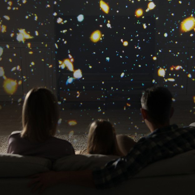 Projektor gwiazd nieba lampka nocna LED USB planetarium planety 12 dysk&oacute;w 360&deg; timer