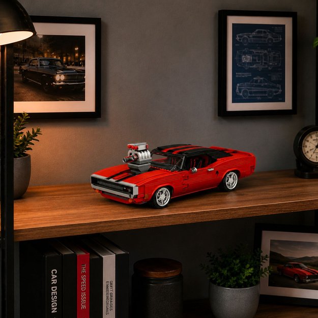 Construction Bricks Sports Car Charger Red 1869 pcs.