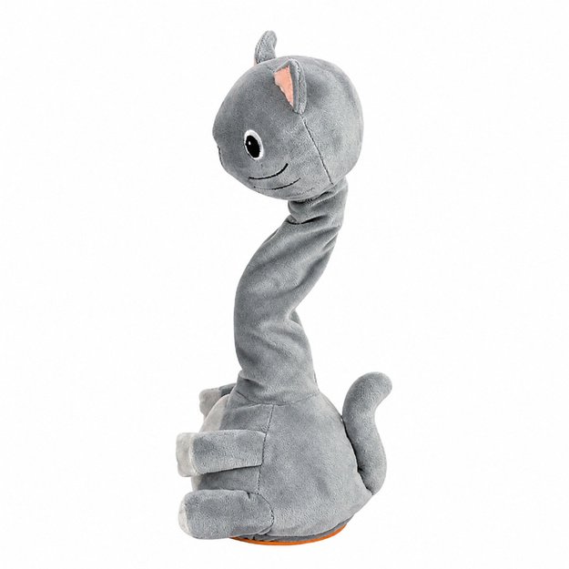 Plush Dancing Cat Interactive Toy Musical Sounds Mascot Gray