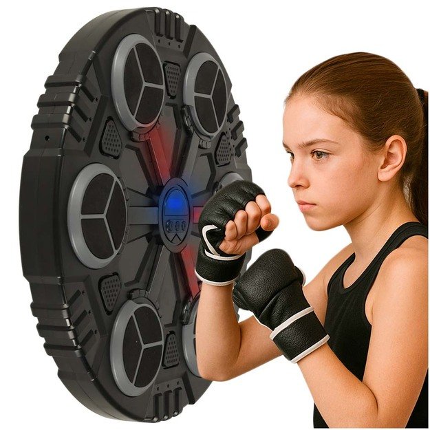 Tarcza bokserska treningowa na ścianę trenażer muzyka Bluetooth LED USB