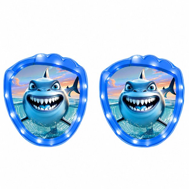 Arcade Game for Throwing, Catching, Paddle, Glowing Balls, LED Shark