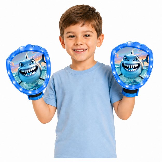 Arcade Game for Throwing, Catching, Paddle, Glowing Balls, LED Shark
