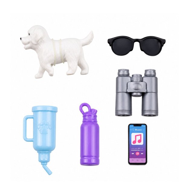 Anlily Traveler Doll with Dog Backpack Accessories Set