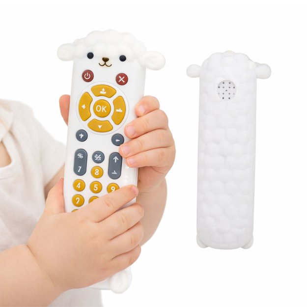 Remote Control Interactive Educational Teether Lights Sounds White Sheep