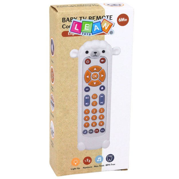 Remote Control Interactive Educational Teether Lights Sounds White Sheep