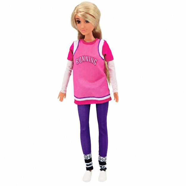 Anlily Doll with Purple Skateboard, Helmet, and Long Sweatshirt Set