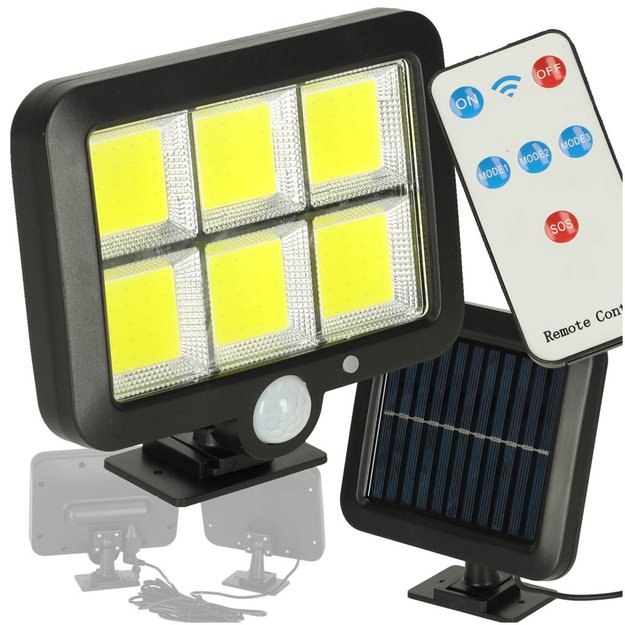 Saulės judesio ir sutemų jutiklio lempa 120 LED