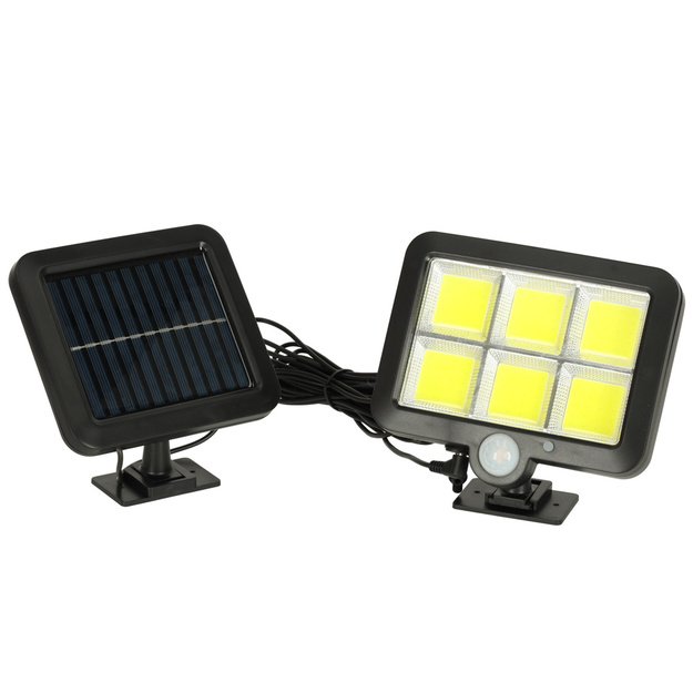 Saulės judesio ir sutemų jutiklio lempa 120 LED