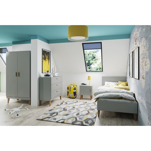 Lova kubi pilka be stalčiaus be čiužinio 180/80 4