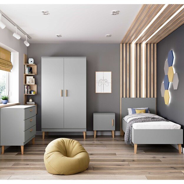 Lova kubi pilka be stalčiaus be čiužinio 180/80 5