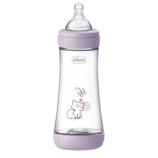 „Chicco Perfect5“ antikolikinis buteliukas 300 ml, greita tėkmė, rožinis