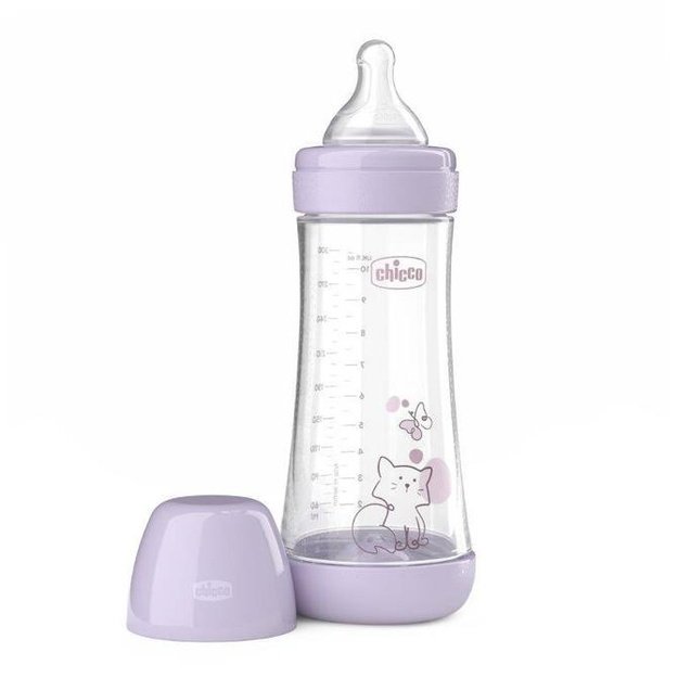 „Chicco Perfect5“ antikolikinis buteliukas 300 ml, greita tėkmė, rožinis