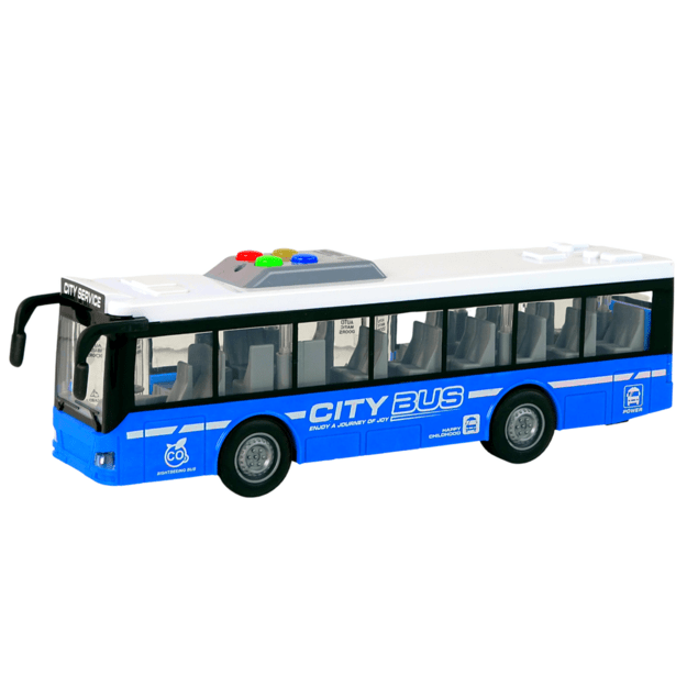 Akumuliatoriaus maitinamas autobusas Šviesos garsai Frikcinė pavara Mėlyna 1:16